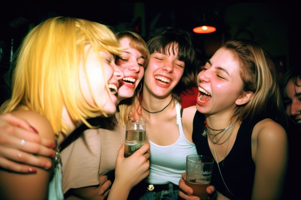 Junge Mädchen alkoholisiert auf Party